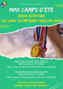 thumbnail of Affiche mini-camps PASSERELLE et ADOS – Eté 2024