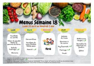 thumbnail of MENUS SEMAINE 18