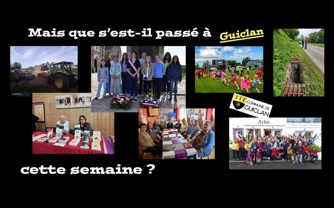 Actus des semaines du  6 au 19 mai 2024