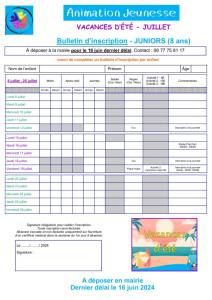 thumbnail of Bulletin Inscription JUNIORS Juillet 2024
