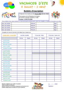 thumbnail of Bulletin inscription CLSH Vacances Juillet 2024