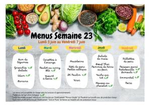 thumbnail of MENUS SEMAINE 23