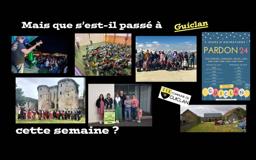 Actus de la semaine du 10 au 16 juin 2024