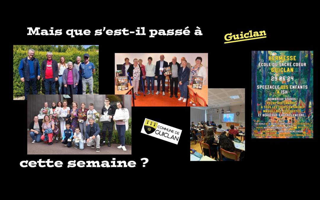 Actus de la semaine du 17 au 23 juin 2024