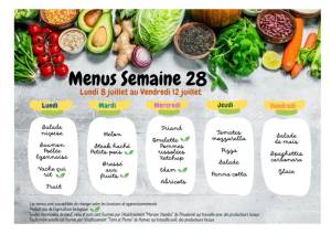 thumbnail of MENUS SEMAINE 28