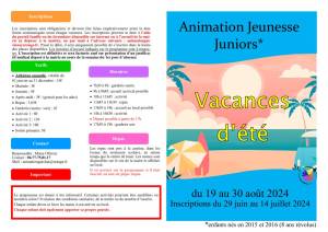 thumbnail of Programme JUNIORS Août 2024