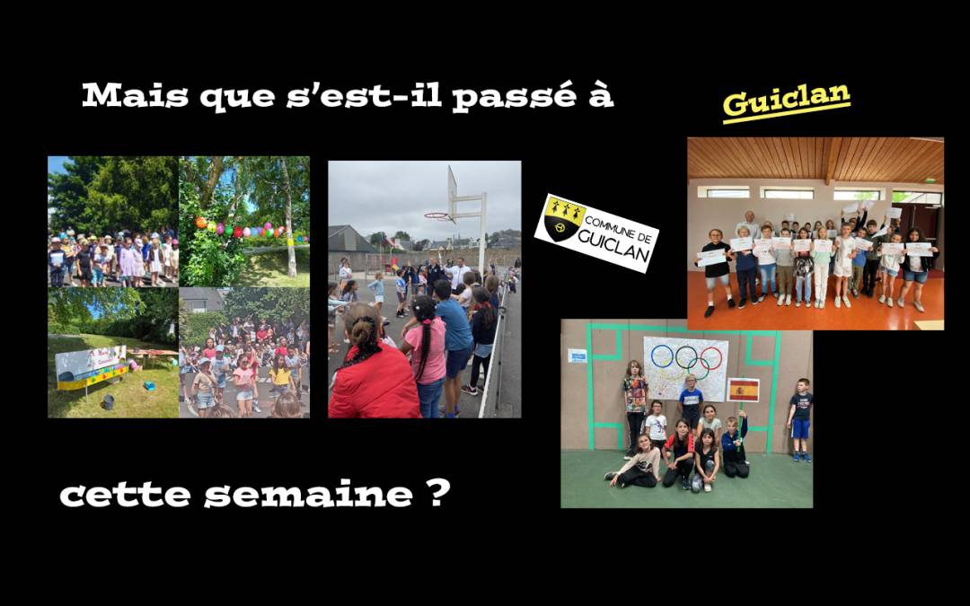 Actus de la semaine du 7 au 13 juillet 2024