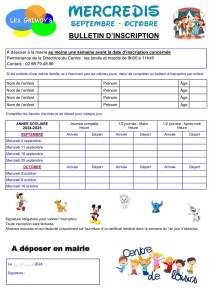 thumbnail of Bulletin inscription CLSH Mercredis Septembre Octobre 2024