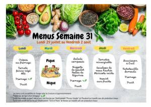 thumbnail of MENUS SEMAINE 31