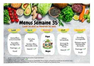 thumbnail of MENUS SEMAINE 35