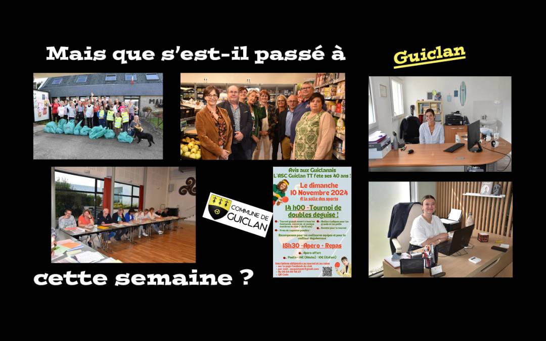 Actus de la semaine du 16 au 22 septembre 2024