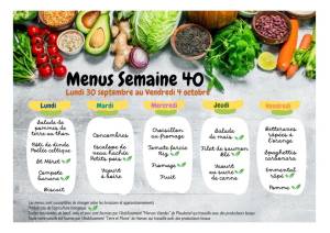 thumbnail of MENUS SEMAINE 40