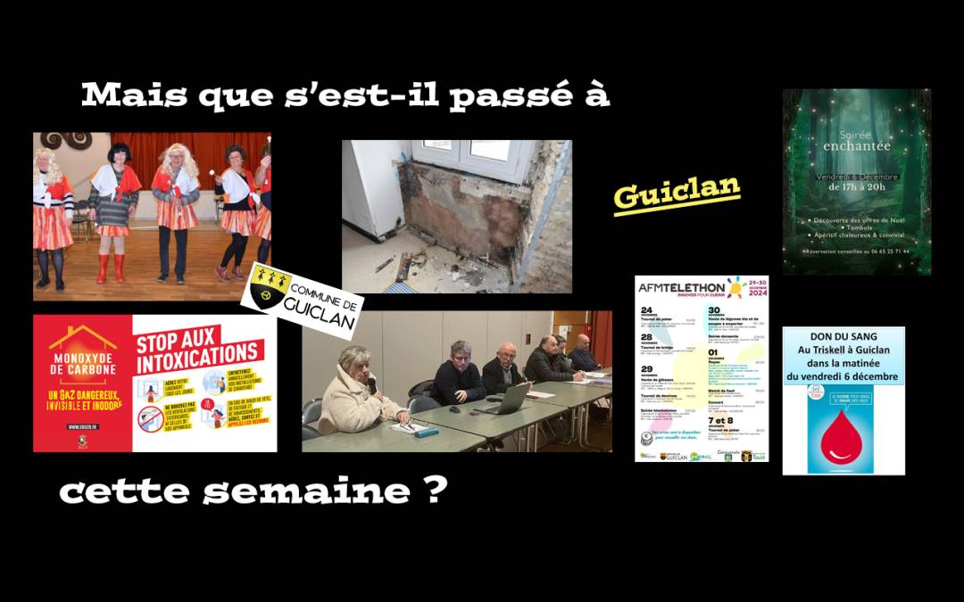 Actus de la semaine du 18 au 24 novembre 2024