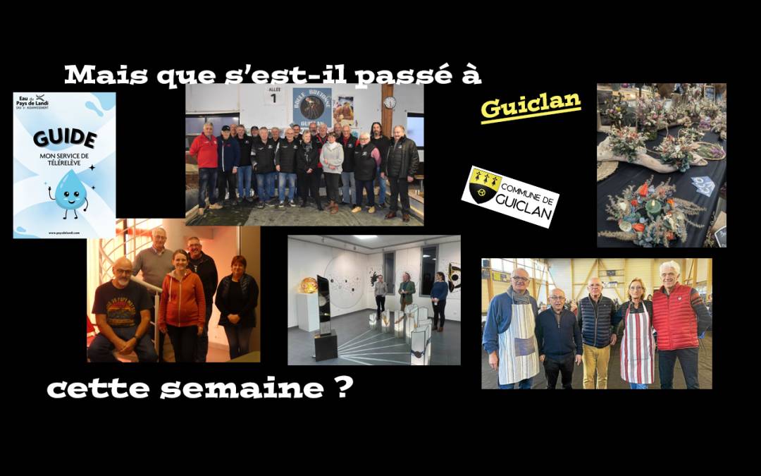Actus de la semaine du 2 au 8 décembre 2024