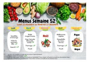 thumbnail of MENUS SEMAINE 52