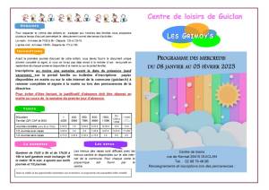 thumbnail of Programme CLSH Mercredis Janvier Février 2025