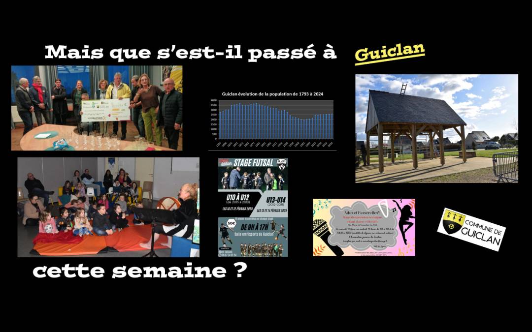 Actus de la semaine du 20 au 26 janvier 2025