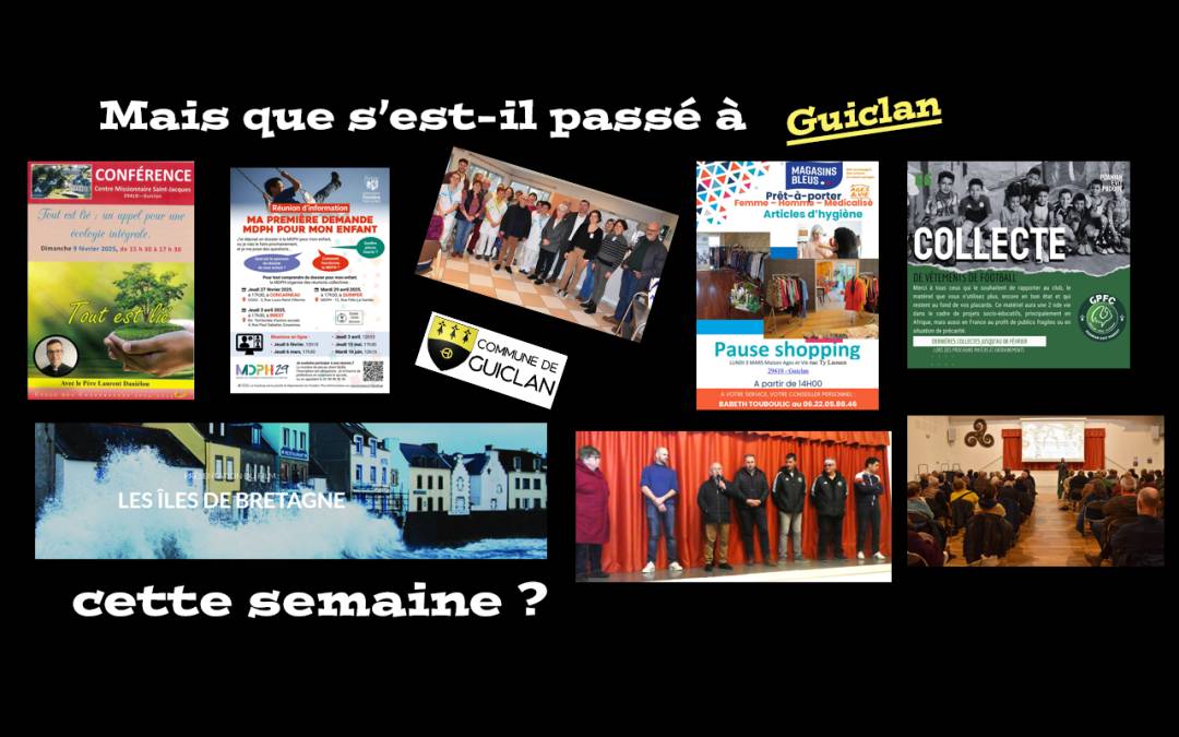 Actus de la semaine du 27 janvier au 2 février 2025