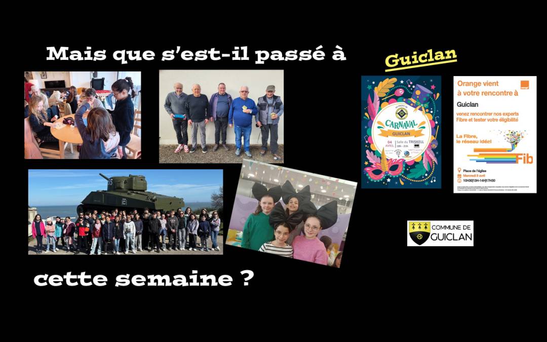 Actus de la semaine du 24 au 30 mars 2025