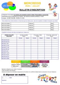 thumbnail of Bulletin inscription CLSH Mercredis avril juillet 2025