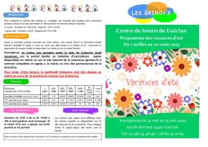thumbnail of Programme CLSH Vacances JUILLET 2025