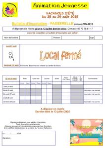 thumbnail of Bulletin Inscription PASSERELLE AOUT 2025