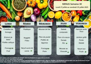thumbnail of MENUS SEMAINE 30
