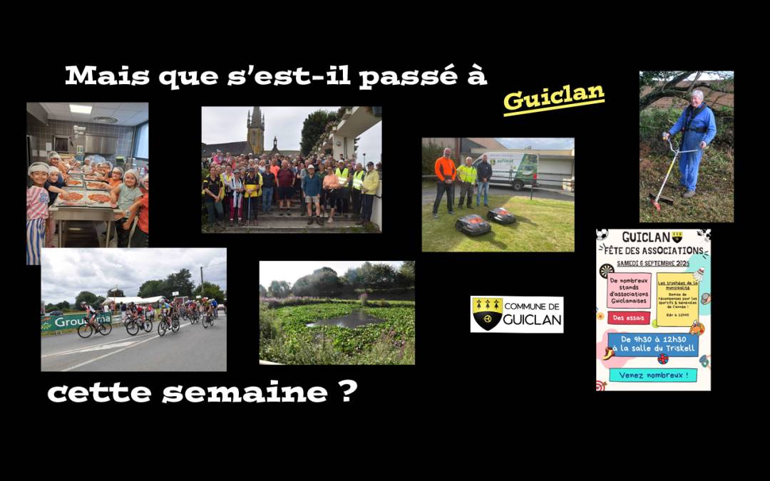 Actus de la semaine du 14 juillet au 24 août 2025