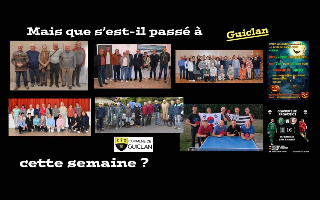 Actus de la semaine du 22 au 28 septembre 2025