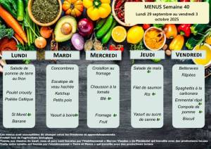 thumbnail of MENUS SEMAINE 40