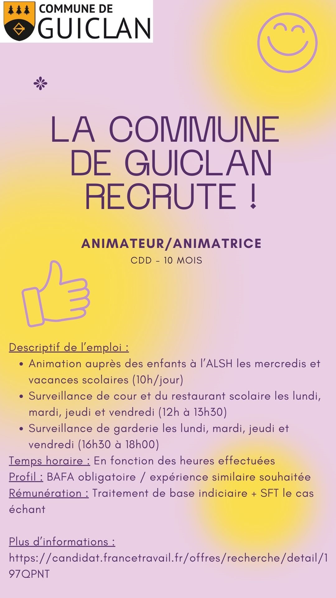 OFFRE ANIMATEUR