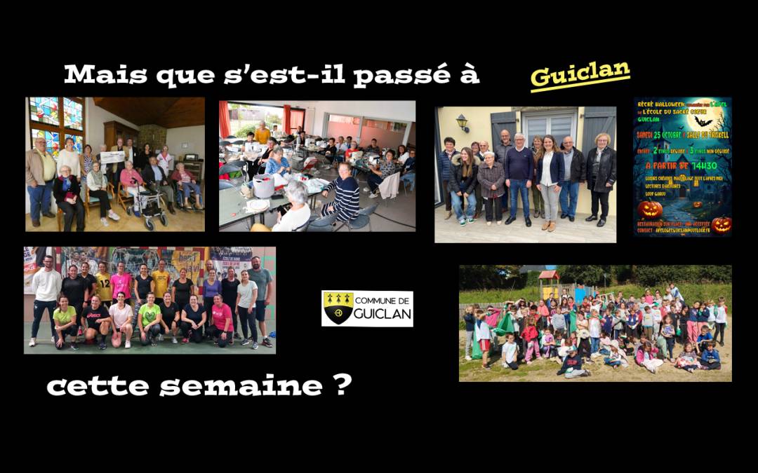 Actus de la semaine du 29 septembre au 5 octobre 2025