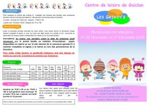 thumbnail of Programme CLSH Mercredis Novembre Decembre 2025