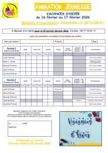 thumbnail of Bulletin Inscription PASSERELLE Vacances Hiver 2026