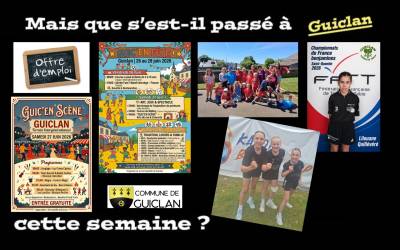 Actus de la semaine du 18 au 24 mai