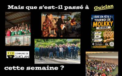 Actus de la semaine du 1er au 7 Juin