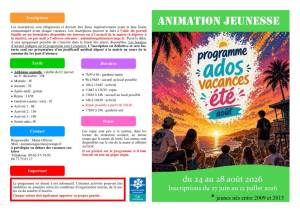 thumbnail of programme ados août