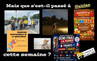 Actus de la semaine du 6 au 12 Juillet 2026