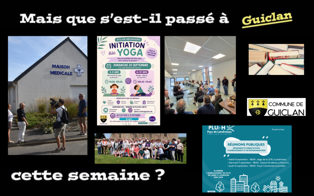Actus de la semaine du 24 au 30 août 2026