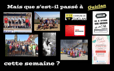 Actus de la semaine du 13 Juillet au 15 août 2026