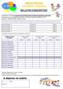 thumbnail of Bulletin inscription CLSH Mercredis septembre – decembre 2026
